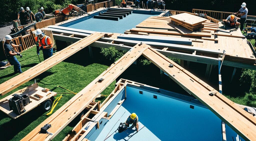 construction piscine hors sol bois sur mesure