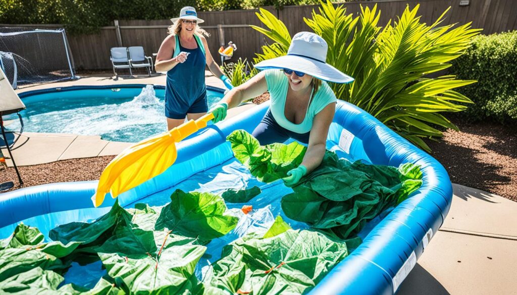 nettoyage piscine gonflable